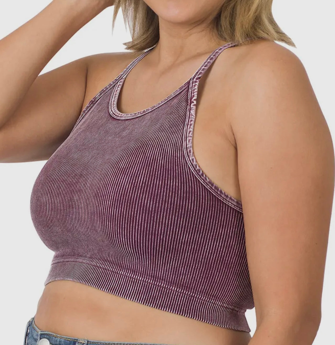 Plus Size Purple Halter Top