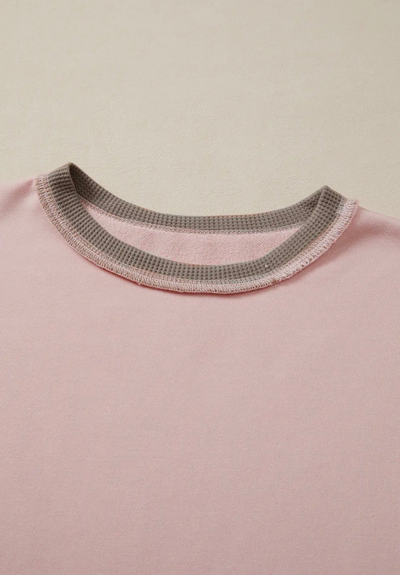 Waffle Patchwork Sweatshirt