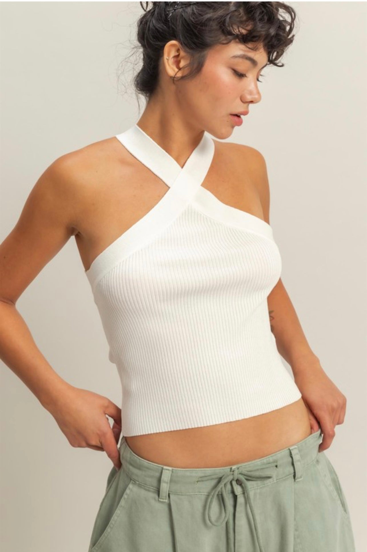White One Strap Top