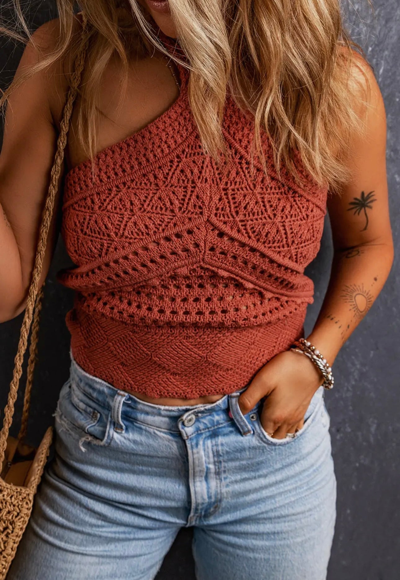 Rust Crochet Top