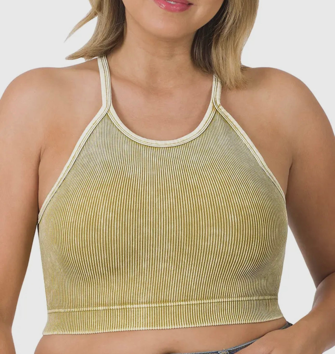 Plus Size Yellow Halter Top