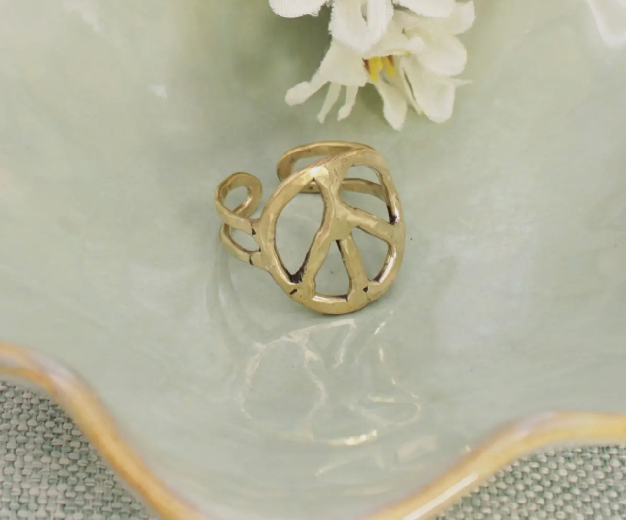 Gold Peace Ring