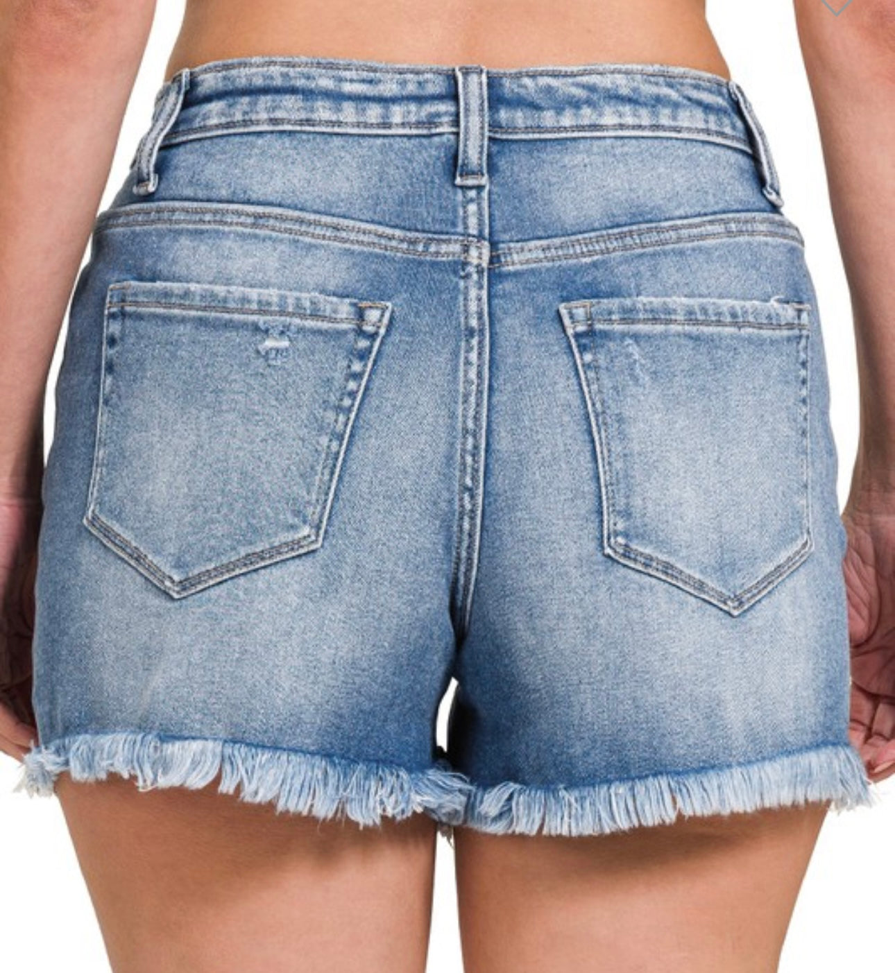 Fray Denim Shorts