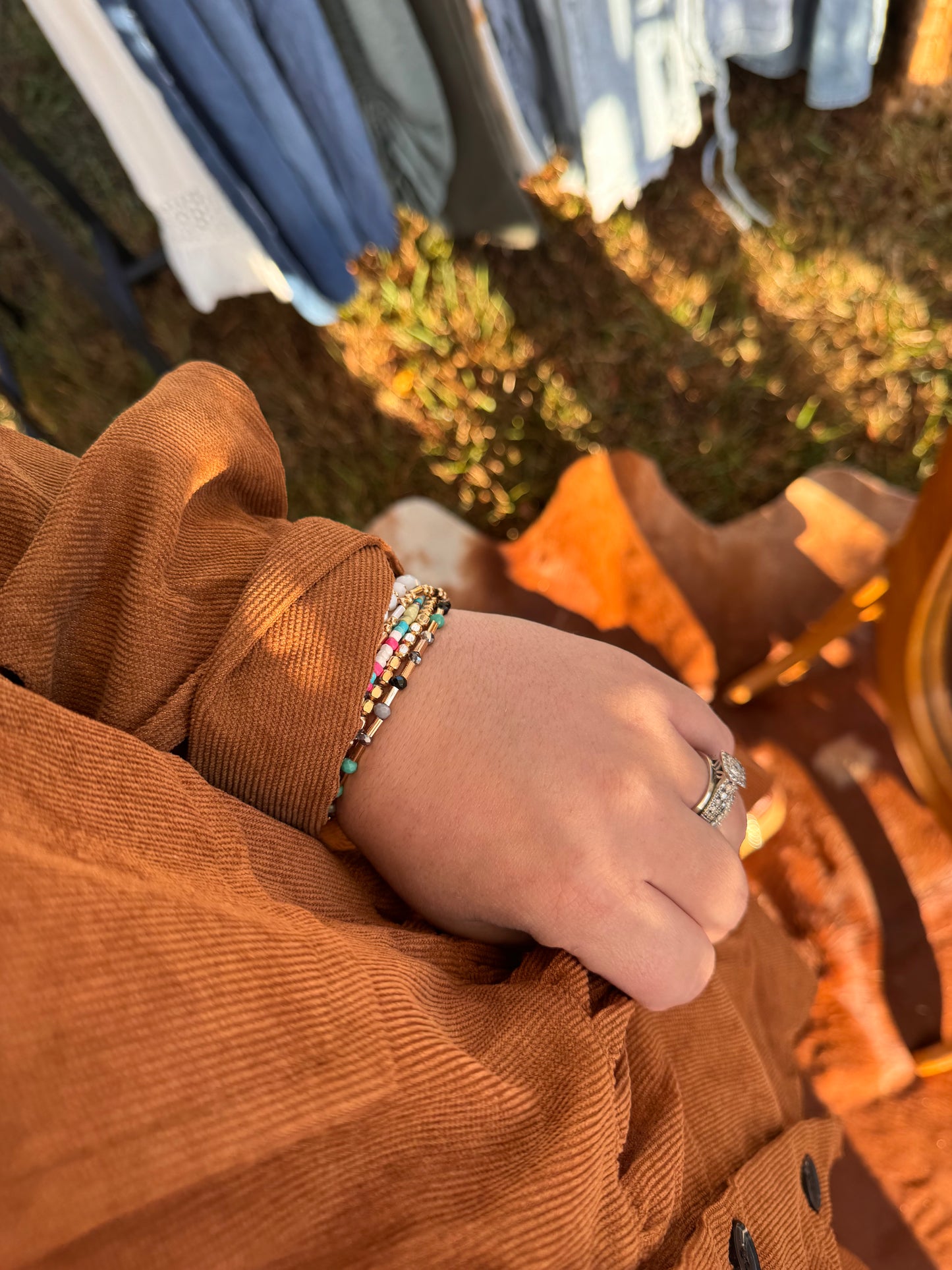 Pastel Pop Gold Multicolor Bracelet Set