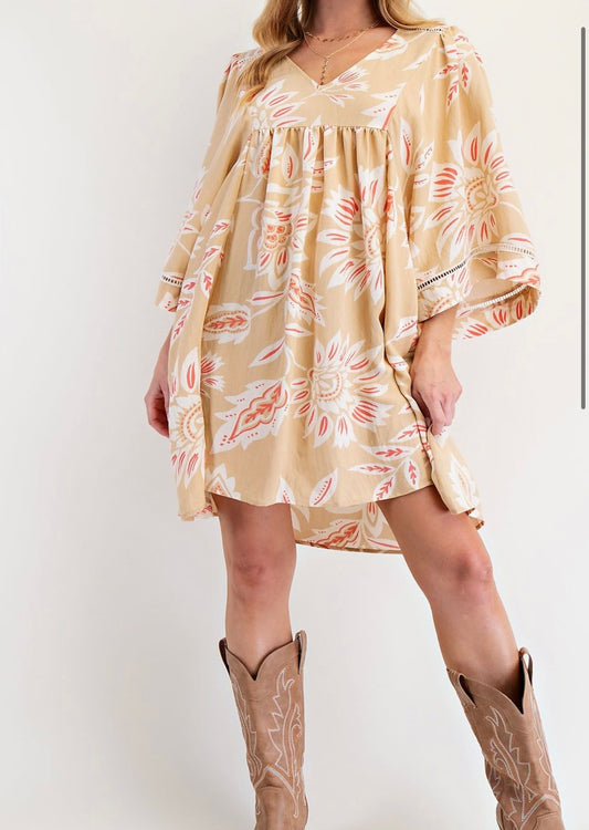 Desert Bloom Babydoll Dress