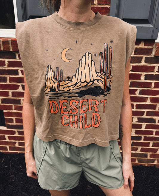 Desert Child Sleeveless Graphic Tee