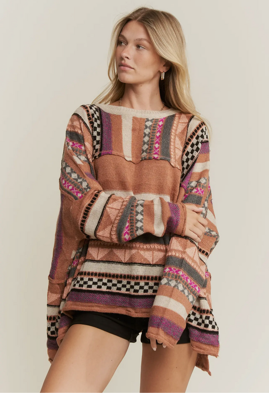Terracotta stripes top