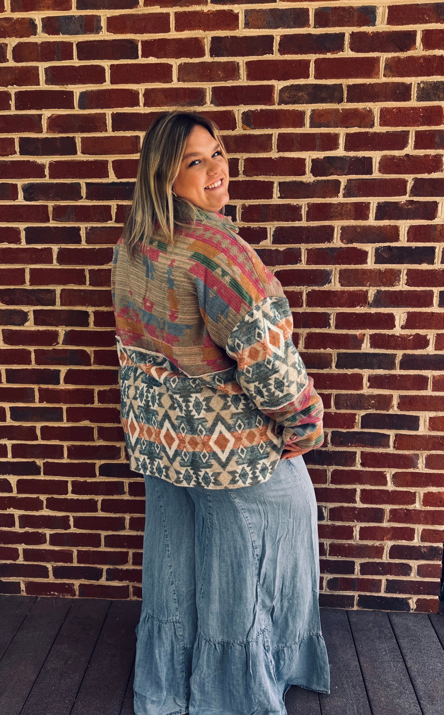 Plus Size Western Pullover