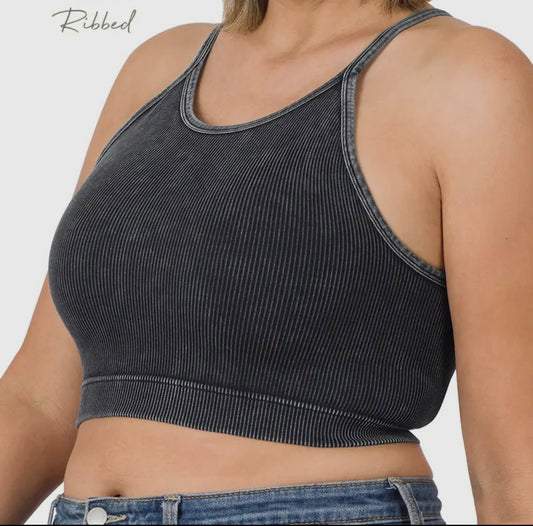 Plus Size Black Halter Top