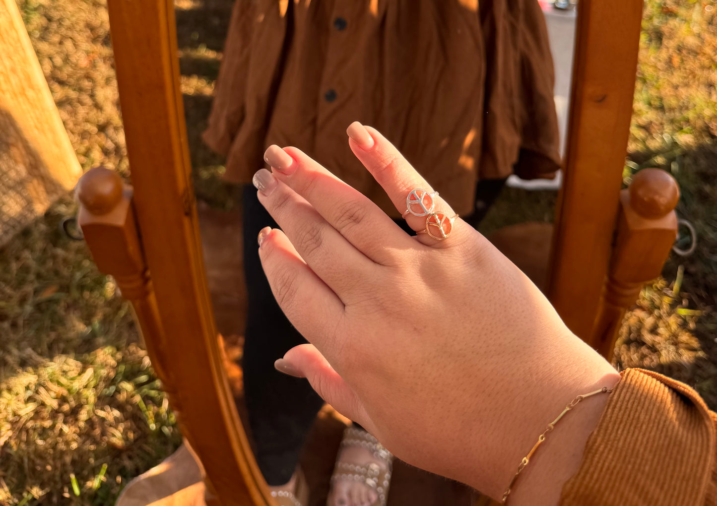 Dainty Peace Rings