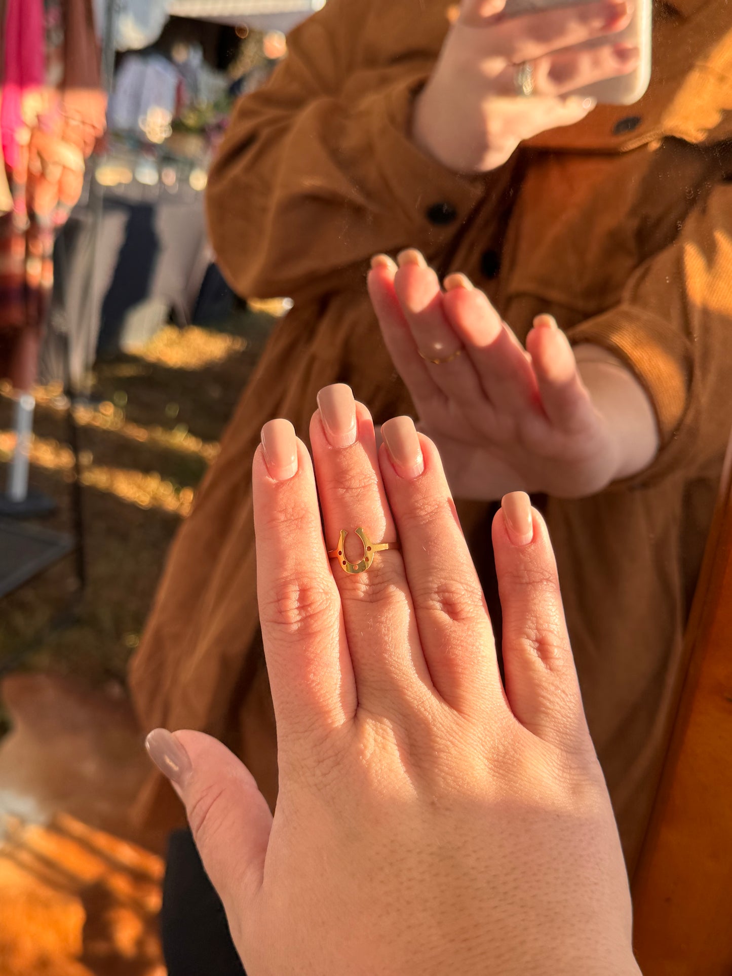Cowgirl Classic Gold HorseShoe Ring
