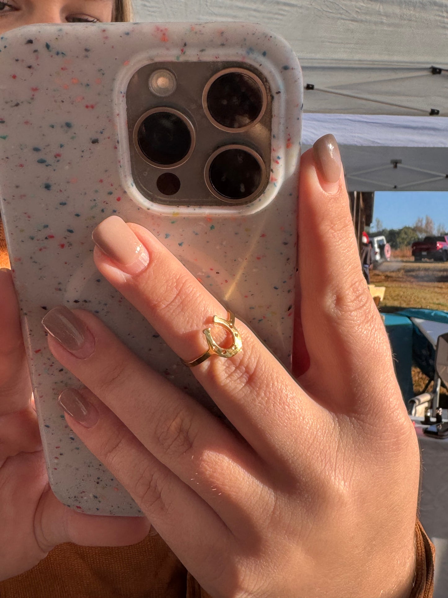 Cowgirl Classic Gold HorseShoe Ring