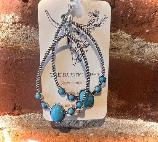 Turquoise Oval Earrings