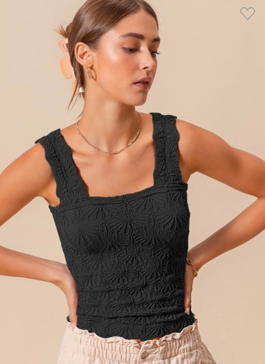 Black floral top