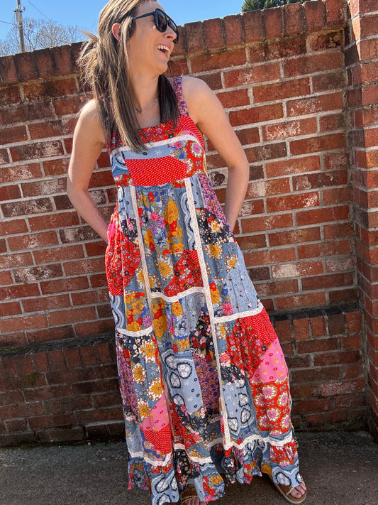 Patchwork Maxi Dress
