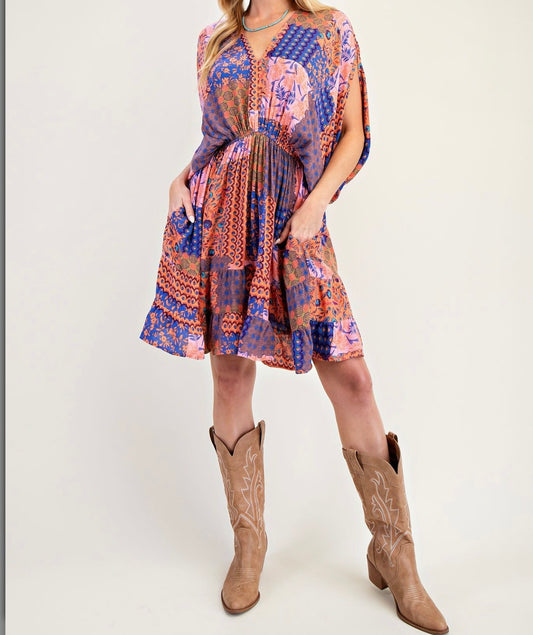 Sunset Mosaic Dress