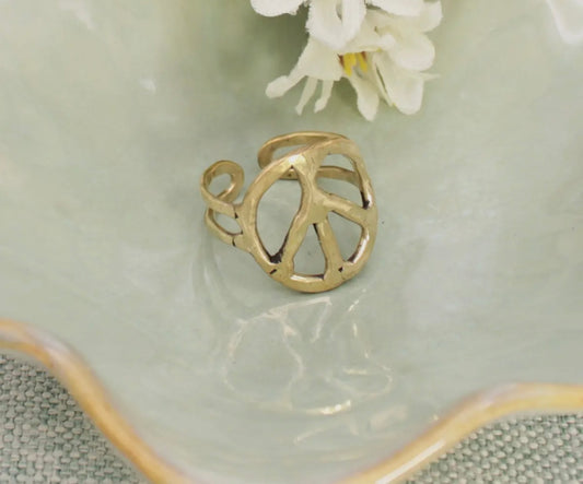 Gold Peace Ring