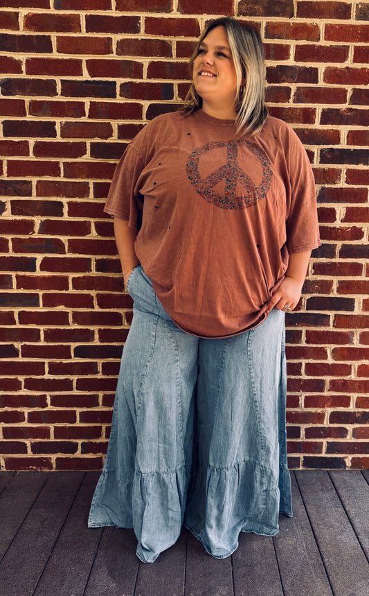 Plus Size Wide Leg Pants