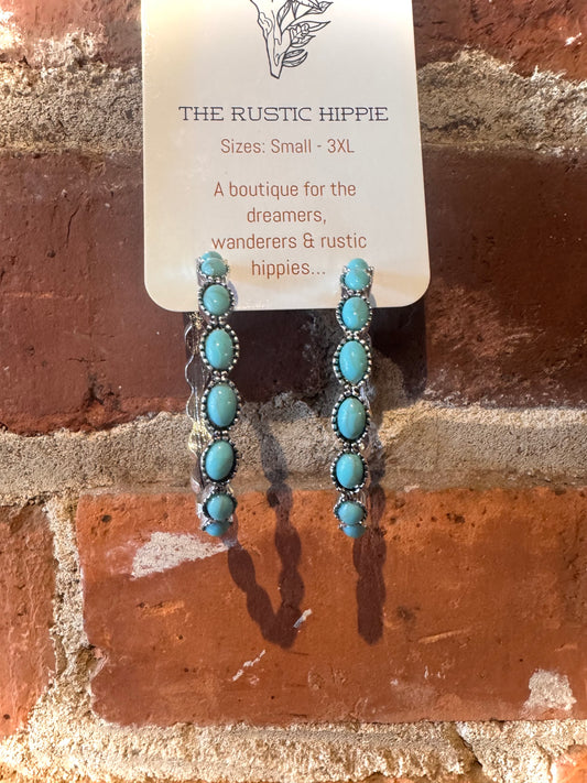 Turquoise Hoop Earrings