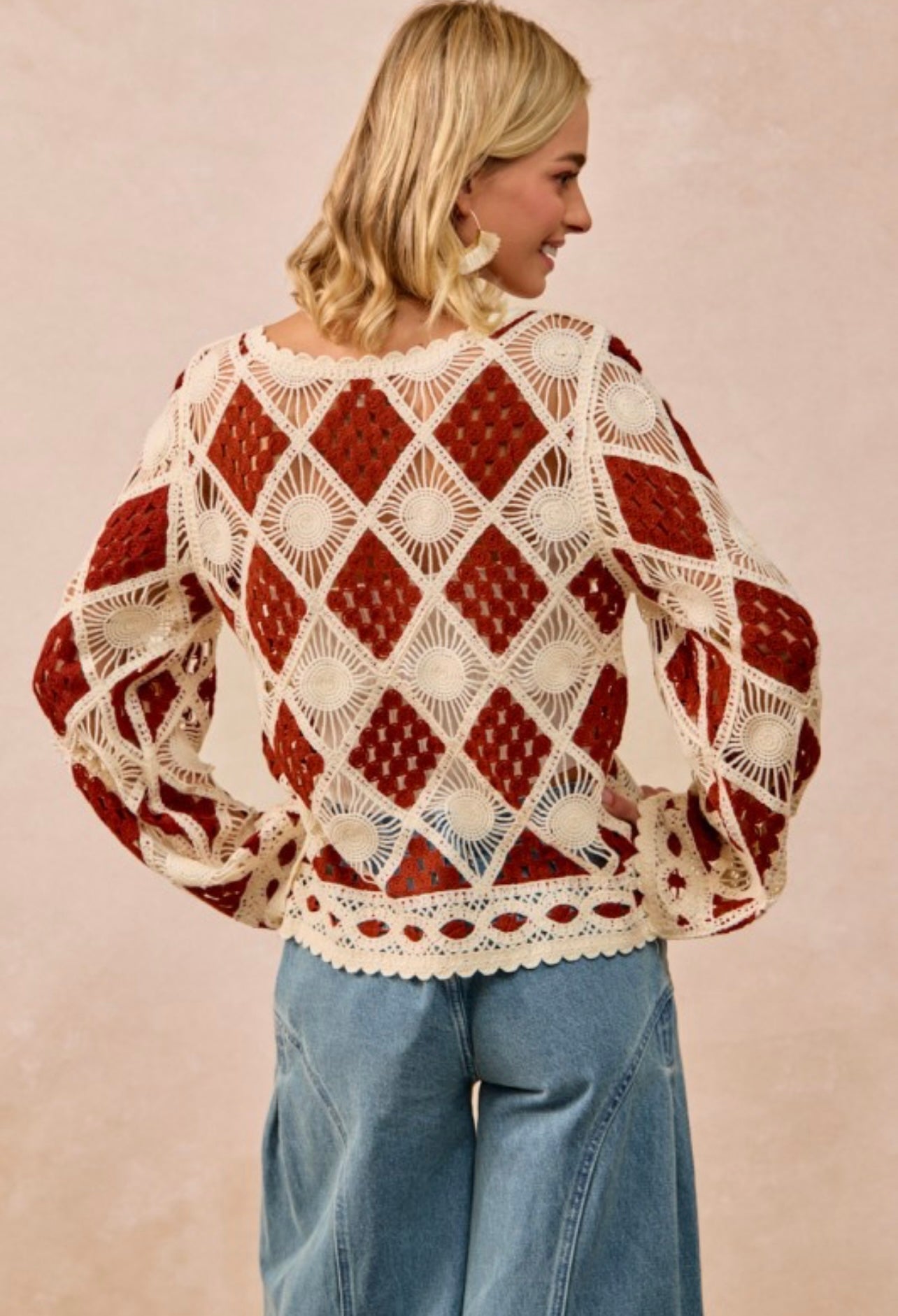 Diamond crotchet top