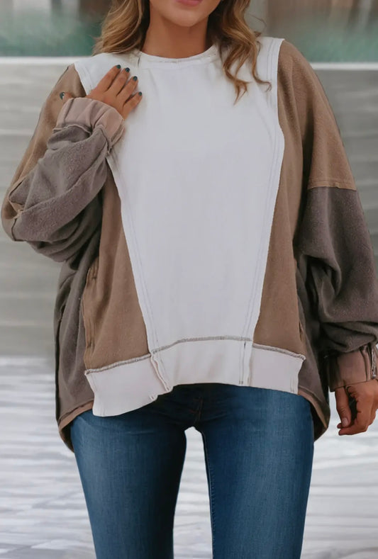 Plus Size Colorblock Sweatshirt