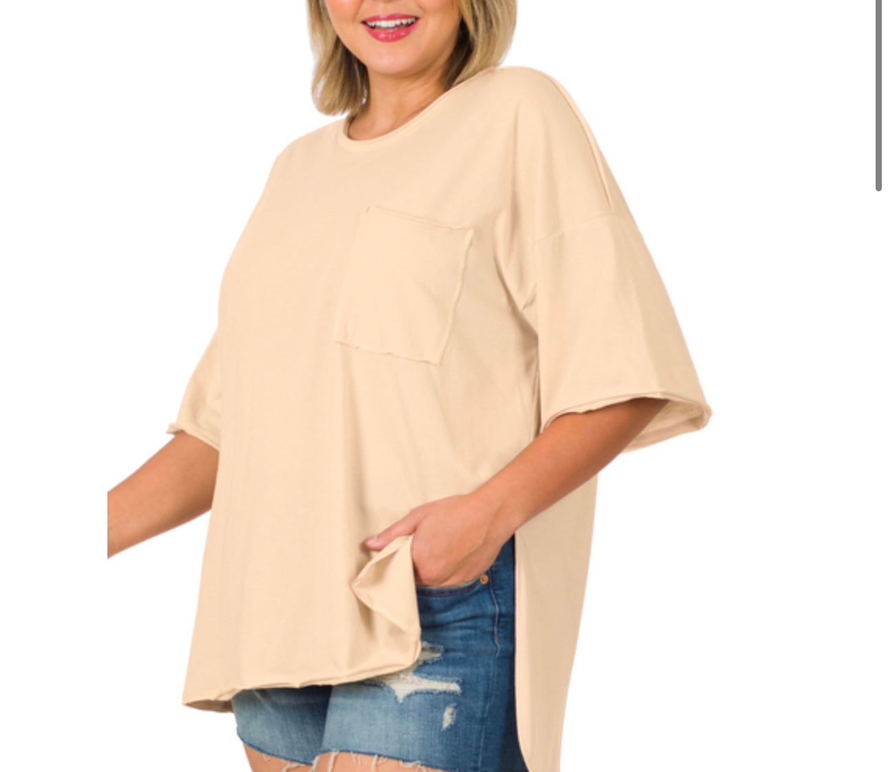 Plus Size Hi-Low Hem Top